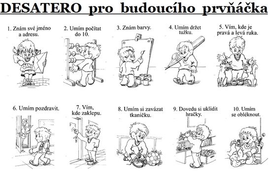 Desatero pro budoucího prvňáčka